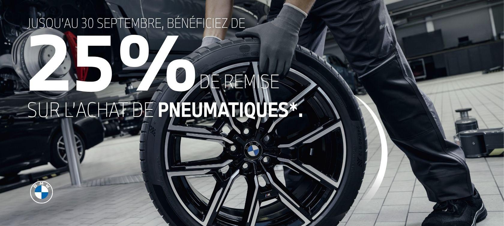 -25% sur les pneumatiques BMW jusqu'au 30 septembre !