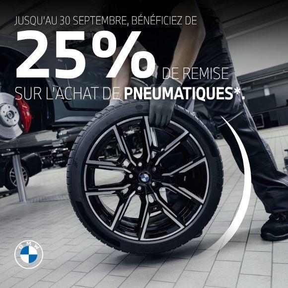 -25% sur les pneumatiques BMW jusqu'au 30 septembre !